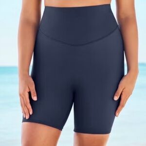 Swimsuits For All Plus Size 18 1X High Waist Bike Swim Shorts bottom New